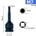 thumbnail image 1 of 3Inch M5-M19 1/2Inch Drive Wrench Socket Adapter 12 Point Socket Screwdriver Bit, 1 of 7