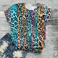 thumbnail image 2 of Aoochasliy Blouses for Women Women's Fashion Cute Leopard Print Pullover Casual Bottom Shirt Top, 2 of 5