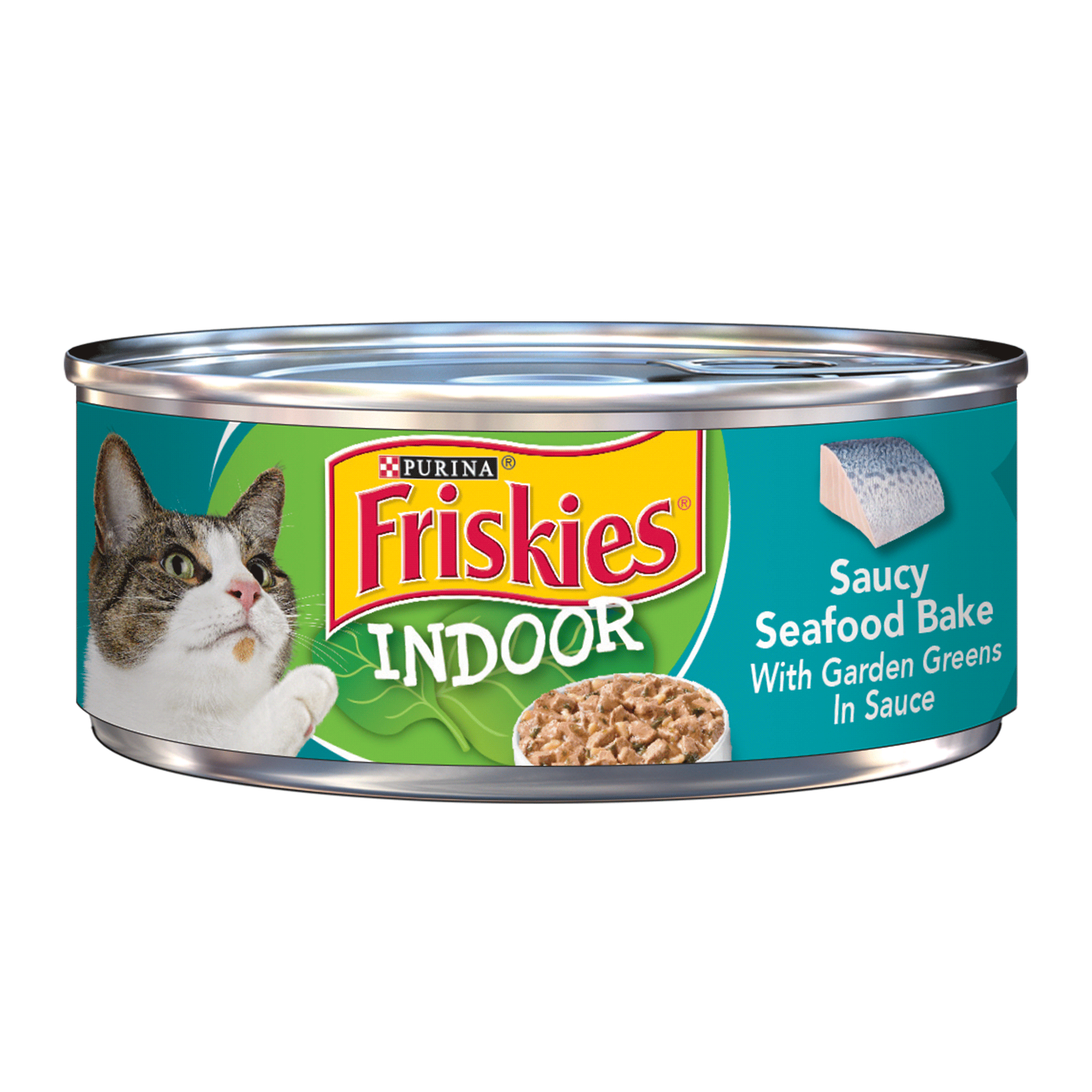Friskies Indoor Saucy Seafood Bake Wet Cat Food in Sauce Value Pack, 5