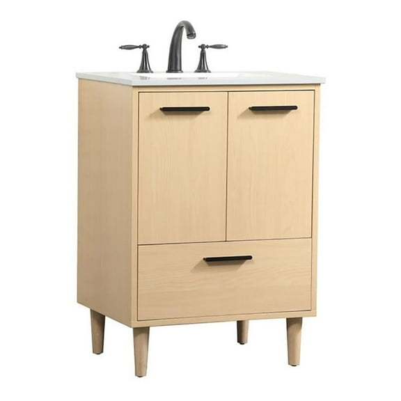 24 inch bathroom vanity in Maple