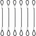 6Pcs Carbon Steel Rubber-Coated Steel Wire Rope with Alloy Black ...