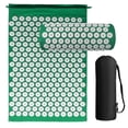 thumbnail image 1 of Tapis d'Acupression et Ensemble de Coussins (Vert avec Pointes Blanches), 1 of 5