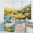 thumbnail image 2 of Sunrise In The Mountains With Horse 28 in x 36 in Painting Canvas Art Print, by Designart, 2 of 3