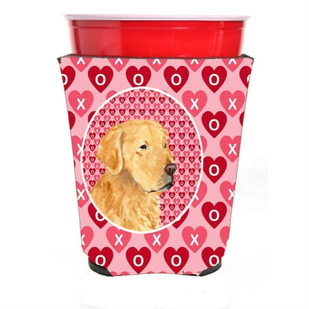 

Golden Retriever Red Solo Cup Beverage Insulator Hugger