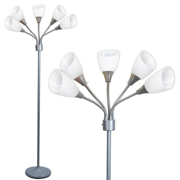 Medusa Grey Floor Lamp With White, Medusa Floor Lamp Shade Replacement