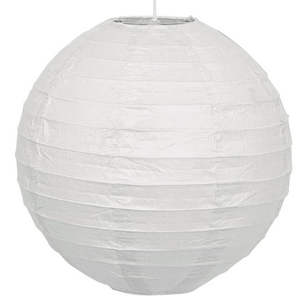 Way to Celebrate! 10" White Round Party Paper Lantern