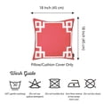 thumbnail image 6 of Geometric Red&White Square 18" x 18" Throw Pillow Cover, 6 of 8