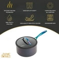 thumbnail image 3 of Thyme & Table 2.5 QT  Non-Stick Sauce Pan with Glass Lid - Rainbow,  Signature Collection, 3 of 8