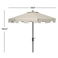 thumbnail image 3 of SAFAVIEH Outdoor Collection Zimmerman 11-Foot Round Market Umbrella Beige/White, 3 of 6