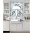 thumbnail image 3 of Coastal Sea Turtle Swag Curtains for Living Room/Bedroom Windows, Nautical Marine Jellyfish Coral Kitchen Curtains and Valances Set 36 Inch Length, Light Filtering Swags Valance Curtain Panels, 3 of 5