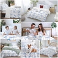 thumbnail image 5 of 3 Piece Purple Blue Bow Ribbon Duvet Cover Set Full Size, Microfiber Comforter/Quilt Cover with Corner Ties and 2 Pillowcases, Vintage Modern Art Bowknot All Season Soft Bedding with Zipper Closure, 5 of 8