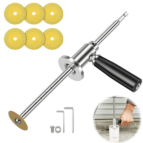 Stainless Steel Pipe Cutter – Diamond Wheel, 7" Adjustable Depth, Fits 1‑1/2" to 8" Pipes