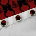 thumbnail image 4 of jejeloiu Cartoon Bowtie Ribbon Curtains Pack of 2 (42x84 Each),Retro Damask Flower Curtains Blackout,Red Black Bedroom Curtains For Girls Kids,Microfiber Bedroom Decor, 4 of 6