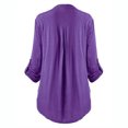 thumbnail image 3 of Puntoco Camisa de manga larga con cuello en V y botones de talla grande para mujer Puntoco Puntoco-6633, 3 of 4