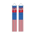 thumbnail image 2 of JeashCHAT 4th of July Decorations Banners Porch Sign Outdoor Hanging American Flag Banners Front Door Wall Decor, 71"x12", 2 of 6