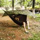 thumbnail image 3 of Refugio portátil para exteriores para acampar y viajar, incluye bolsa con clavos para el suelo de colores aleatorios y hamaca con mosquitera de camuflaje para jardín, 3 of 8