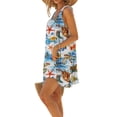 thumbnail image 4 of VBTAPA Beach Dresses for Women 2025 Trendy Summer Sleeveless Mini Sundresses Hawaiian Floral Printed Swimsuit Coverup Dress Limited Time Sales Multicolor XXL, 4 of 7