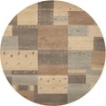 thumbnail image 1 of Ahgly Company Machine Washable Indoor Round Contemporary Dark Almond Brown Area Rugs, 7' Round, 1 of 7