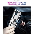 thumbnail image 3 of Grade Drop Impact for Samsung Galaxy A12 Case Galaxy A12 5G Case 360 Metal Rotating Ring Kickstand Holder  Heavy Duty Shockproof Case for Galaxy A12 5G Phone Case (Silver), 3 of 14