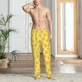 thumbnail image 2 of Logiee Toast Print Pajama Pants for Men,Men’s Pajama Bottoms,Mens PJ Pants with Pockets & Button Fly-Small, 2 of 6