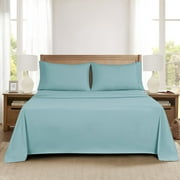 Mainstays Super Soft Brushed Microfiber Pillowcase Set, Blue Cameo, Standard/Queen, 2 Piece