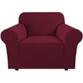 thumbnail image 1 of Housse de Fauteuil/sofa Extensible Jacquard Riche 1 Pce, Tissu Spandex Lavable en Machine Reste en Place, Housse de Fauteuil 1 Place (Fauteuil : Rouge Bourgogne), 1 of 6