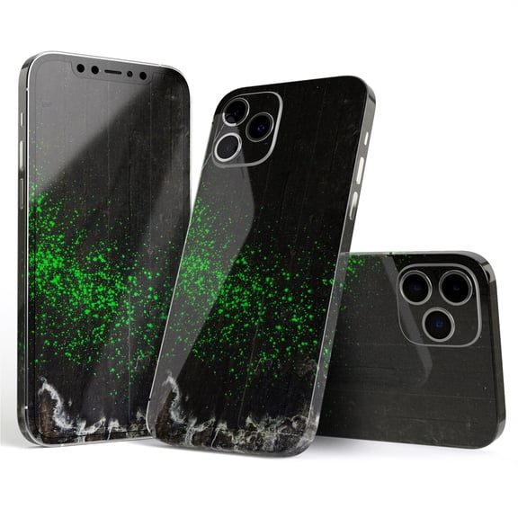 DesignSkinz Grungy Green and Black Wood Surface Full-Body Skin Decal Wrap Cover for iPhone 16