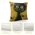 thumbnail image 4 of YINGXI  Throw Pillow Covers Happy Halloween Black Cat and Spider Decor Square Cushion Pillows Cover for Men Women for Couch Bedroom Sofa 22x22in, 4 of 5