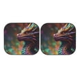 thumbnail image 7 of Bingfone Rainbow Scales Fantasy Dragon Windshield Sun Shade 2-Piece Foldable Car Front Window Sunshade for Most Sedans SUV Truck - Medium, 7 of 7