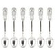 thumbnail image 3 of Gold Creative Dinnerware Set Decorative Swan Base Holder With 6 Spoons Forks For Coffee Fruit Dessert Stirring Mixing Teaspoon, 3 of 11