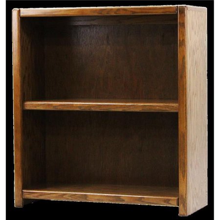 36 in. Oak Bookcase with 1 Adjustable Wood Shelf Classic Bourbon