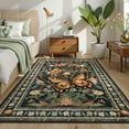 thumbnail image 3 of Lahome Decor 5'x7' Butterfly Bedroom Rug,Area Rugs 5x7ft Rugs for Living Room, Non-Slip Washable Rugs Stain Resistant Boho Floral Rug Low-Pile Throw Rug for ‎Dining Room Office,Black, 3 of 10