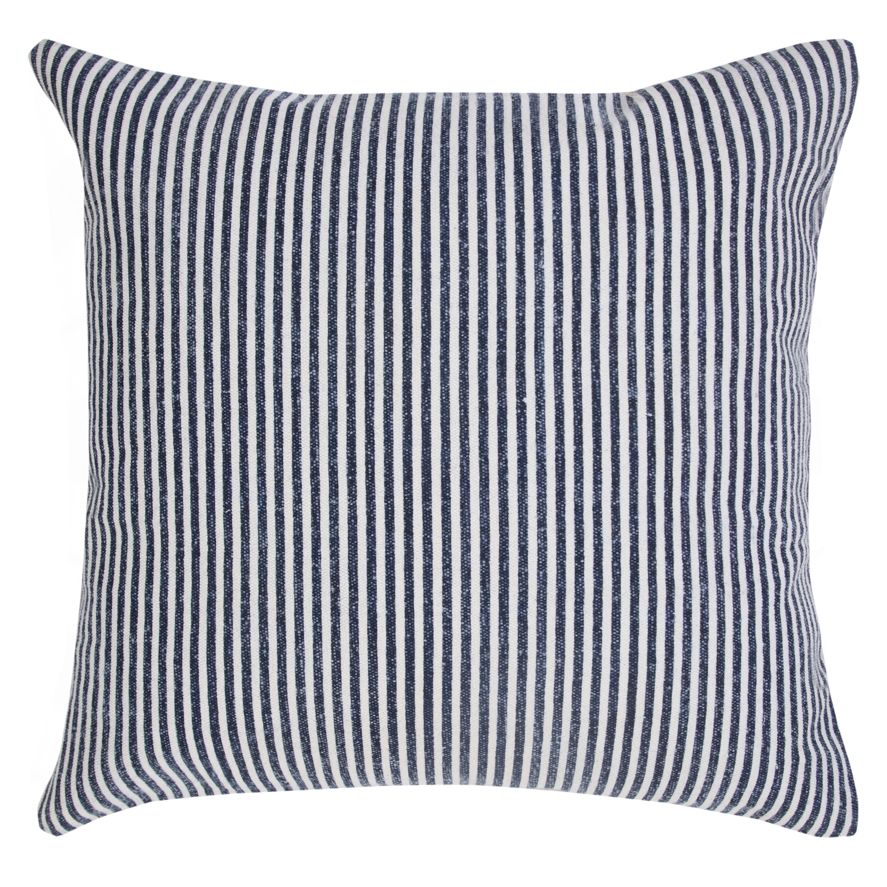 Ox Bay Hampton Set of 2 Striped 20" x 20" Blue/White Cotton Adult Decorative Throw Pillows