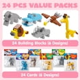 thumbnail image 2 of Tarjetas de San Valentín JOYIN Safari Animal Building Blocks x24, 2 of 9