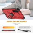 thumbnail image 3 of Case for Samsung Galaxy S23 Case Military Grade Drop Case with Kickstand Metel Ring Magnetic Holder Shockproof Protective for Galaxy S23 Phone Case (Red), 3 of 17