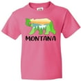 thumbnail image 3 of Inktastic Montana Lake and Trees in Bear Silhouette Youth T-Shirt, 3 of 5