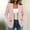 Pink women long sleeve cardigan a1, variant on Aaihamo Women's Long Sleeve Cardigan Open Front Ribbed Knit Casual Sweaters Fall Winter Cozy Outfits, Light Blue XL