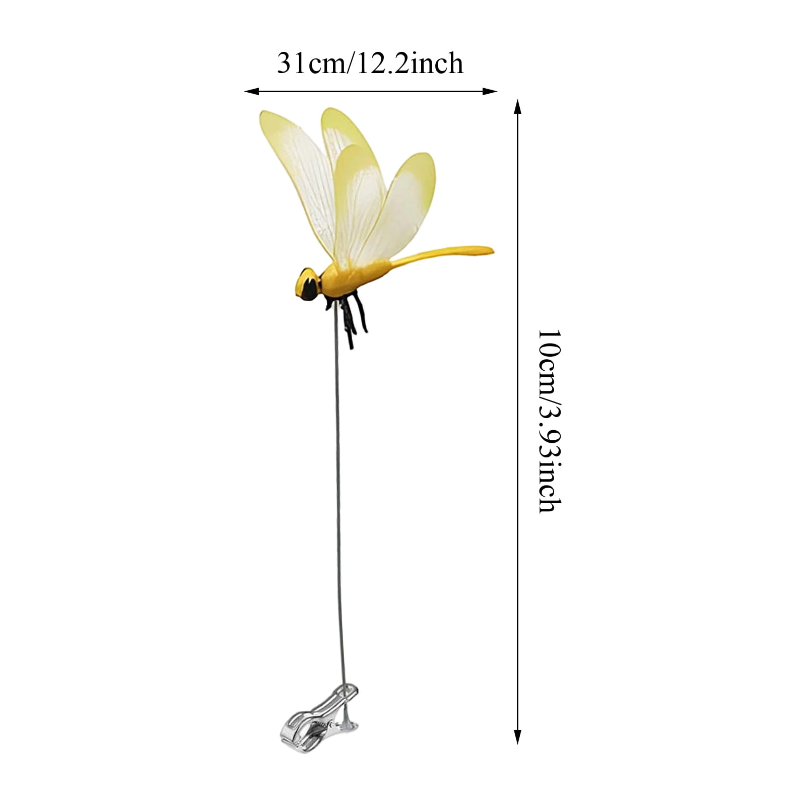 DragonFly Clips for Bugs Repellent, 3D Fake Dragonfly Clips to Keep Bugs Away, Clip on Dragonfly for Bugs, Waterproof Dragon Fly Clip Outdoor Hanging Ornament & Garden Decor