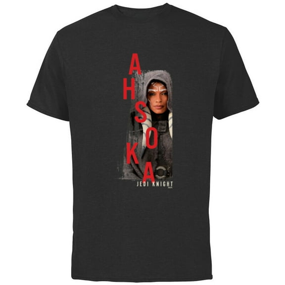 Star Wars Ahsoka Tano Jedi Knight Hooded Smile Disney - Short Sleeve Cotton T-Shirt for Adults - Customized-Black