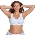 thumbnail image 5 of Women Full Coverage Non Padded Wirefree Plus Size Minimizer Cotton Bra 42D, 5 of 8