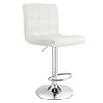 thumbnail image 1 of Costway Adjustable Armless Bar Stool Swivel Kitchen Counter Bar Chair PU Leather White, 1 of 9