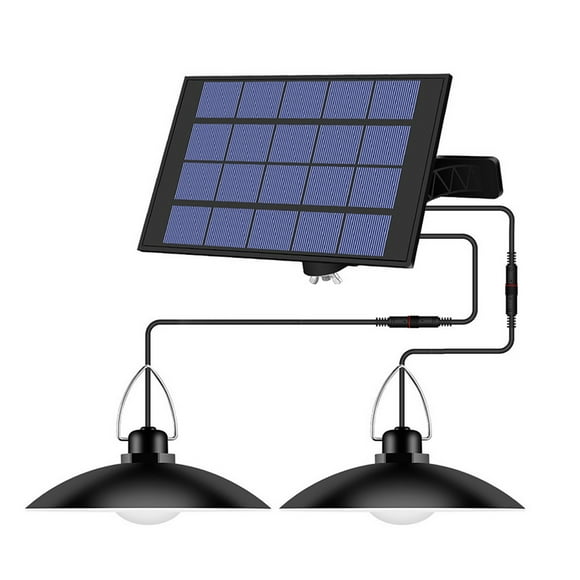Solar Pendant Light with Adjustable Panel Automatic On/Off Lighting Sensor IP65 Waterproof Hanging Light Suitable for Outdoor/Indoor Garden Patio Yard Storage