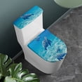 thumbnail image 3 of HELLHERO Sea ​​Turtle Toilet Top Cover Set Stretch Toilet Covers Set & 2 Piece Set for Modern Bathrooms Easy Care Elastic Edge, 3 of 8