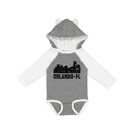

Inktastic Orlando Skyline with Grunge Gift Baby Boy or Baby Girl Long Sleeve Bodysuit