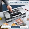 thumbnail image 3 of Liquid Vacuum Sealer Machine, 90Kpa Vacuum Sealer Machine Preservation Dry/Moist/Liquid Modes, LED Indicator Light, Handle Locked Design, Built-in Cutter and Bag Storage, Removable Drip Tray, 3 of 7