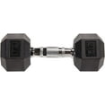 thumbnail image 2 of Rubber Encased Hex Dumbbell in Pairs  Singles or Set, 2 of 4