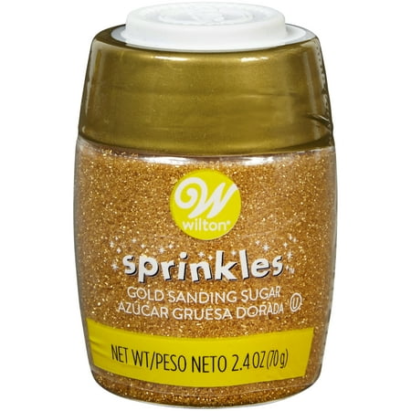 Wilton Metallic Gold Sanding Sugar Sprinkles, 2.4 oz