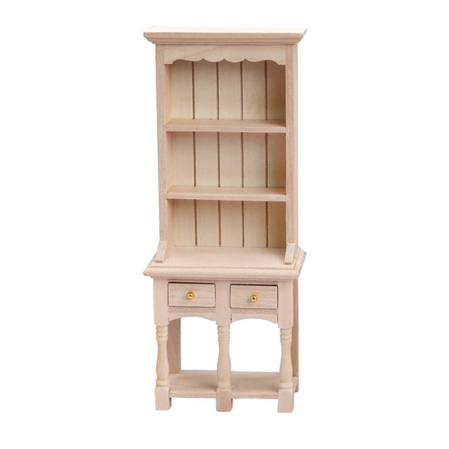Weiweiguan Armoire Miniature Modèle Bois Mini Bibliothèque Meubles Maison de Poupée Étagère
