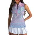 thumbnail image 3 of HUIACONG Golf Vest with Iridescent Glitter Drip Pattern, Golf Athletic Shirt for Outdoor Play and Casual Daily Wear, 3 of 7