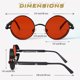 thumbnail image 4 of Gafas de sol retro redondas polarizadas estilo steampunk de aleación de metal para mujeres y hombres MTS2, 4 of 4